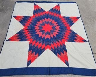 616 - Quilt - Red & Blue - 100" x 90"
