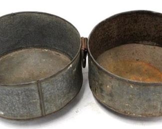 663 - Pair galvanized buckets 12 1/2 x 6