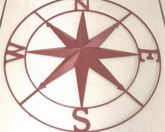 749 - Red 42" Compass Star Decoration 42" Round