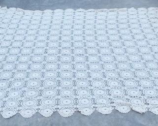 875 - Vintage Bed Crocheted Coverlet - 82" x 94"