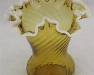 877 - Art Glass Vase - 6.5" x 7"