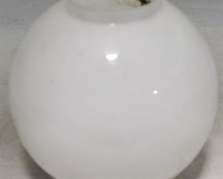 947 - Vintage glass globe 10 x 10 1/2 4" opening chips