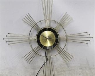 
1221 - Mid-Century Electric Wall Clock 27.5" Round