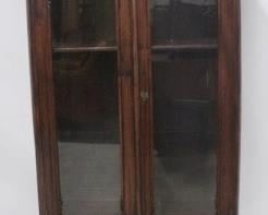 1228 - Carved Mahogany 2 Door China Cabinet 80" x 33.5" x 17.5"