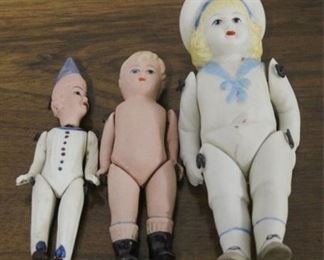 1255 - Lot of 3 Antique Dolls
