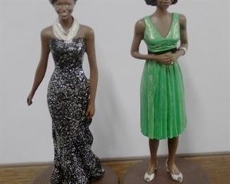 1257 - Lot of 2 Michelle Obama Figures - 4.5" tall