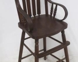 1264 - Vintage Arrow Back High Chair 41" x 13.5" x 14"