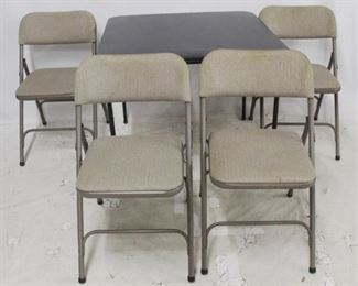 1294 - Folding Table w/ 4 folding chairs