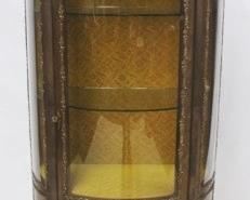 
1303 - French vitrine cabinet w/ brass ormolu 68" x 29.5" x 12"