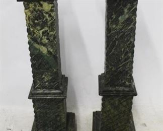 1306 - Pair Marble Pedestals 40" x 10"