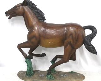 1327 - Lifesize resin Mustang horse statue 77 1/2 x 88