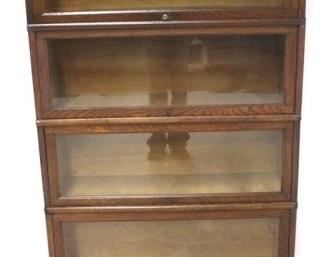 
1332 - Original finish oak stack bookcase by Macey 59 1/2 x 33 1/4 x 12