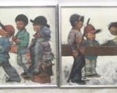 1342 - Set of 4 prints of children 14 x 11