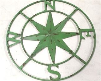 1375 - Green 24" metal compass star
