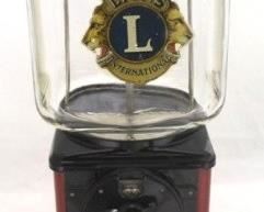 1390 - Lions club International gumball machine 18 x 7 x 7
