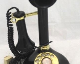 1393 - Vintage rotary candlestick style telephone 12 1/2" tall
