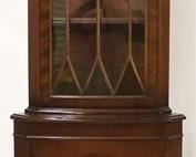 2569 - English inlaid corner curio 73 x 25 wide
