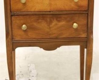 2571 - Mahogany 2 sewing stand 28 x 17 1/2 x 11 1/2
