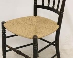 2574 - Rush seat 19th century chair 33 x 16 1/2 x 16
