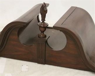 2585 - Henkel Harris mahogany bonnet top for highboy 18 1/2 x 42 x 20 1/4
