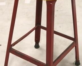 2601 - Antique metal stool 24 x 11 1/2 diameter
