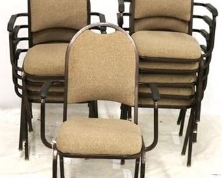 2615 - Group of 11 metal upholstered arm chairs 36 x 23 x 15
