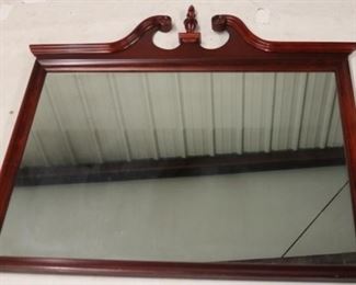 2624 - Mahogany broken arch top mirror 42 1/2 x 34 1/2
