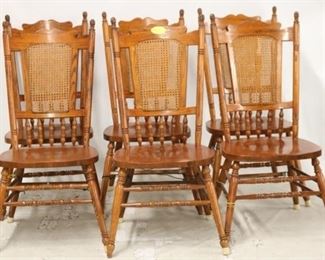 2657 - Set of 6 cane back chairs 41 x 18 x 17 1/2
