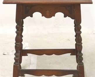 2661 - Early carved Jacobean table some scratches 24 x 16 x 20
