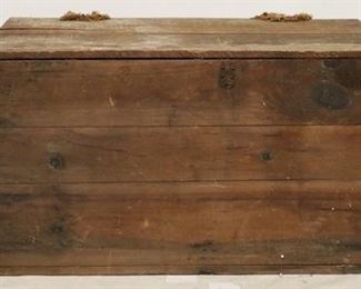 2662 - Primitive lift top wooden tool or toy box 13 1/2 x 24 x 15
