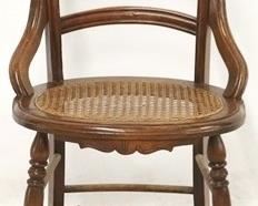 2664 - Walnut Victorian cane seat chair 34 x 15 x 15
