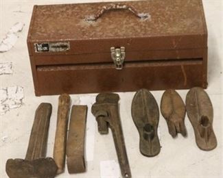 2670 - Tool box w/ early tools
