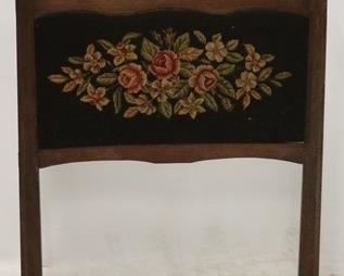2690 - Needlepoint fire screen 40 tall x 29 wide
