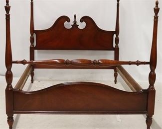2698 - Full size mahogany poster bed 57 x 56 x 79 1/2
