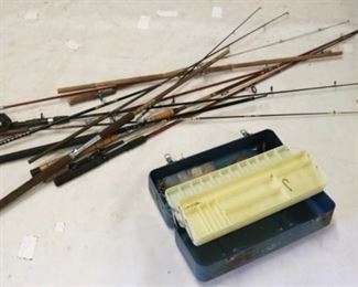 2726 - Assorted fishing rods & tackle box
