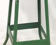 2730 - Green metal stool 24 x 12 diameter
