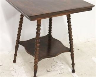 2757 - Square oak lamp table 28 x 24 x 24
