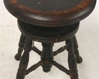 2760 - Vintage rotating top piano stool 20 x 14 x 14
