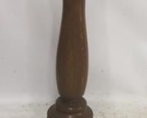 2764 - Oak pedestal - AS IS - top missing piece 33 x 19
