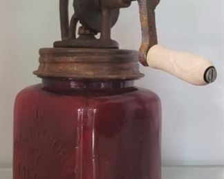 2992 - Medium red churn 8 1/2" tall
