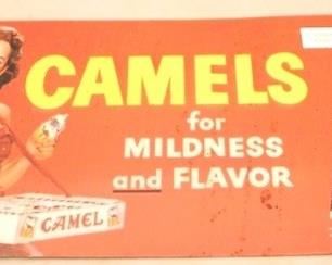3295 - Camel Cigarettes metal sign 9 x 19 1/2
