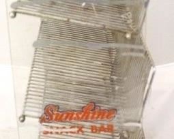 3315 - Sunshine metal & plexiglass store rack 19 1/2 x 18 x 7 1/2
