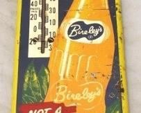 3317 - Bireley's Orange Drink vintage metal thermometer 16 x 4 1/2
