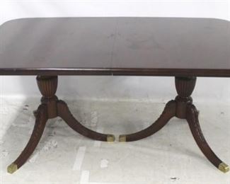 3538 - Link Taylor mahogany dining table w/ 3 leaves 30 x 68 x 44 Duncan Phyfe
