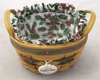 4036 - 1999 Longaberger Peppermint basket 6 x 4
