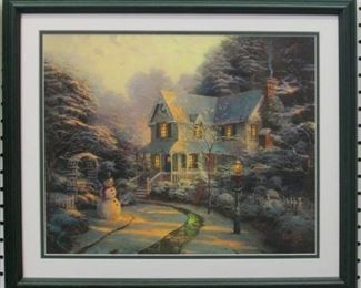 9009 - Night before Christmas Giclee by Thomas Kinkade 21.5 x 18.5

