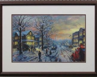9027 - A Christmas Story Giclee by Thomas Kinkade 28 x 21
