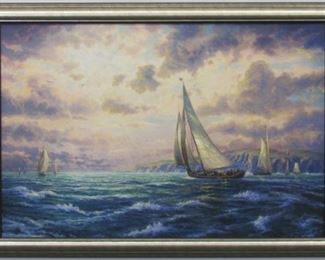 9029 - New Horizons Giclee on Canvas by Thomas Kinkade 23 x 33
