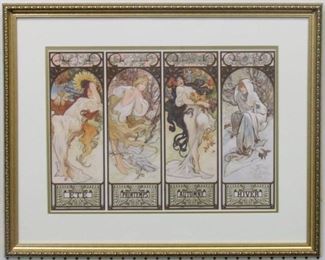 9030 - Four Seasons by Alphonse Mucha 27.5 x 22

