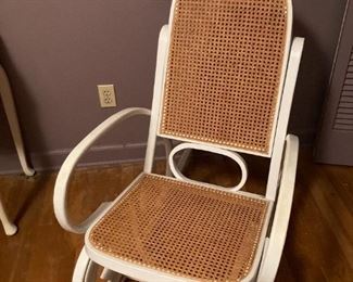 vintage Rocker with cane back and seat 